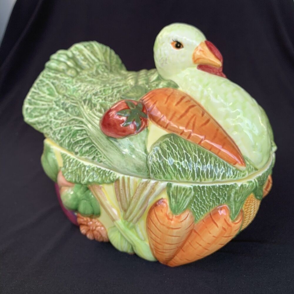 Vintage Jay Willfred  Dov of Andrea by Sadek Ceramic Soup Tureen Gravy Boat